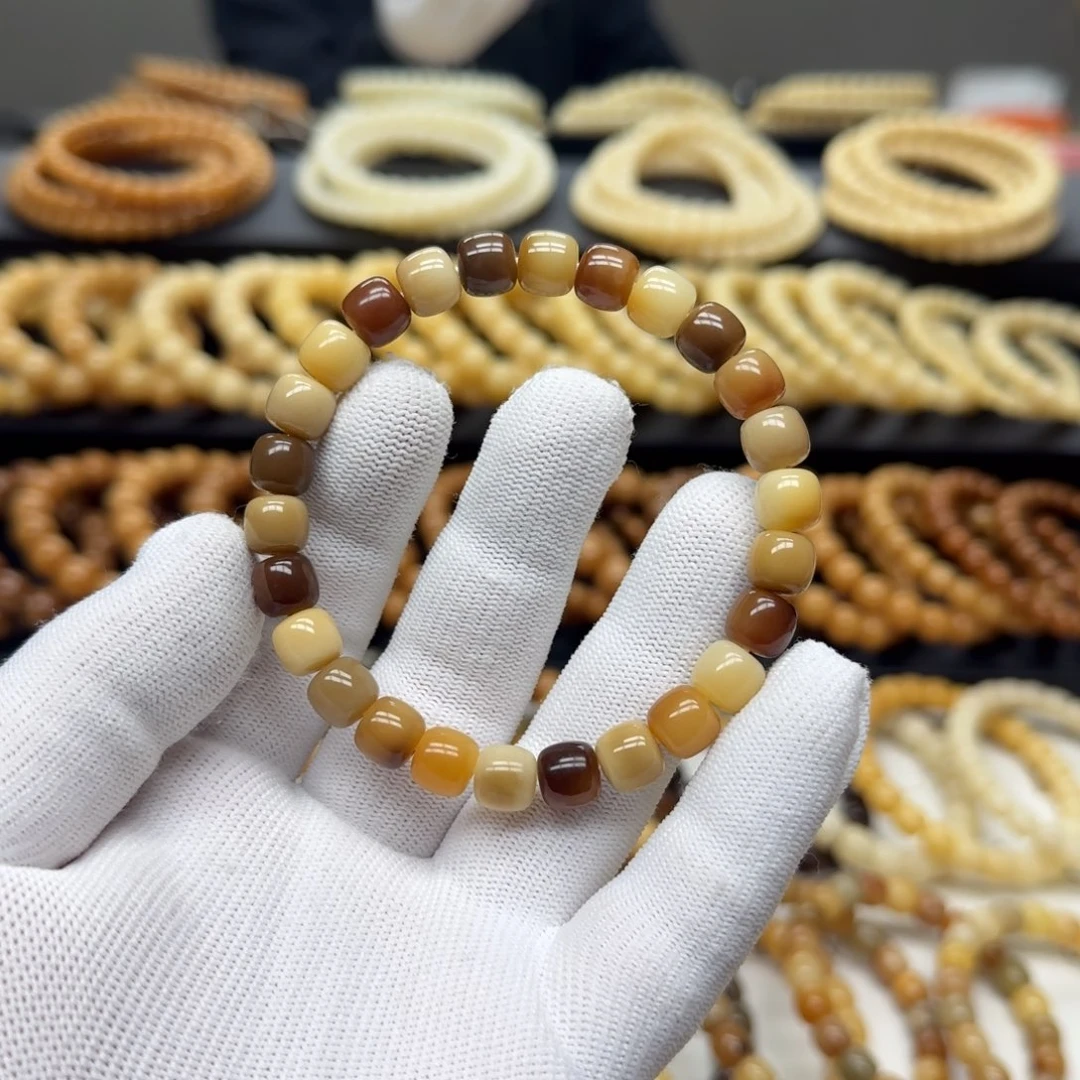 手串菩提根/象牙果8×9 5年 花皮多宝 鬼工