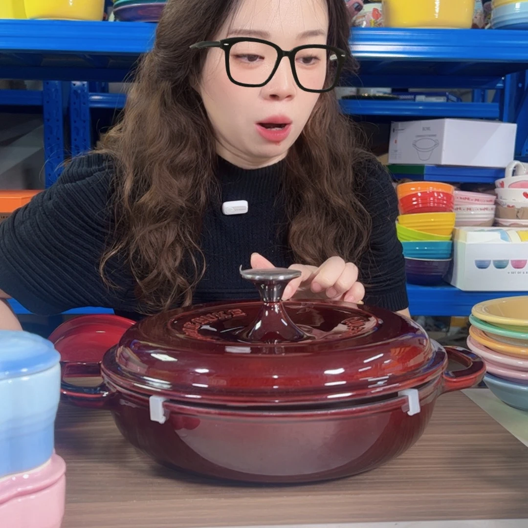 陶瓷26公爵酒红海鲜锅