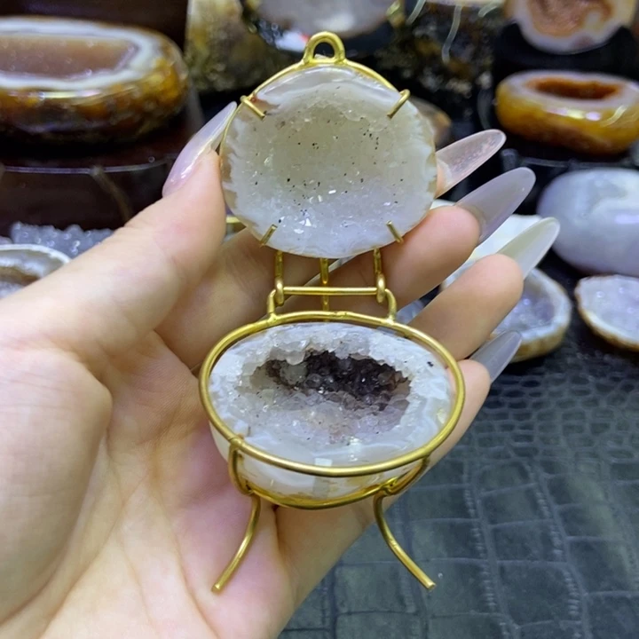 未镶嵌水晶珠宝半成品蚕丝盆