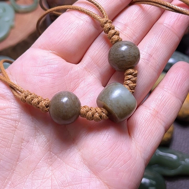 岫岩河磨玉（透闪石质玉）手绳未镶嵌