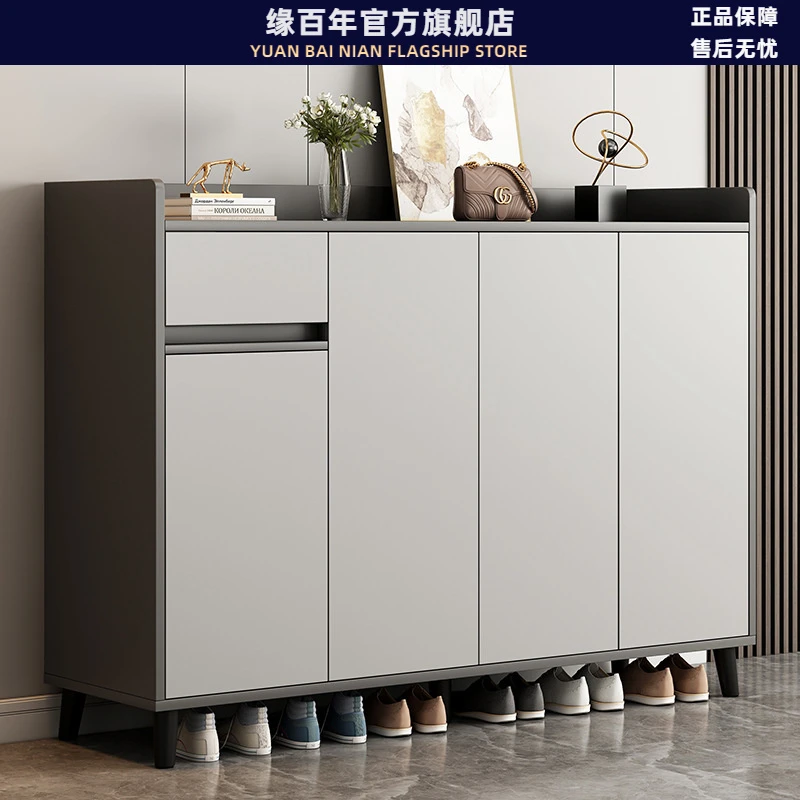入户门玄关柜2023新款鞋柜家用门口一体大容量楼道收纳经济型鞋架
