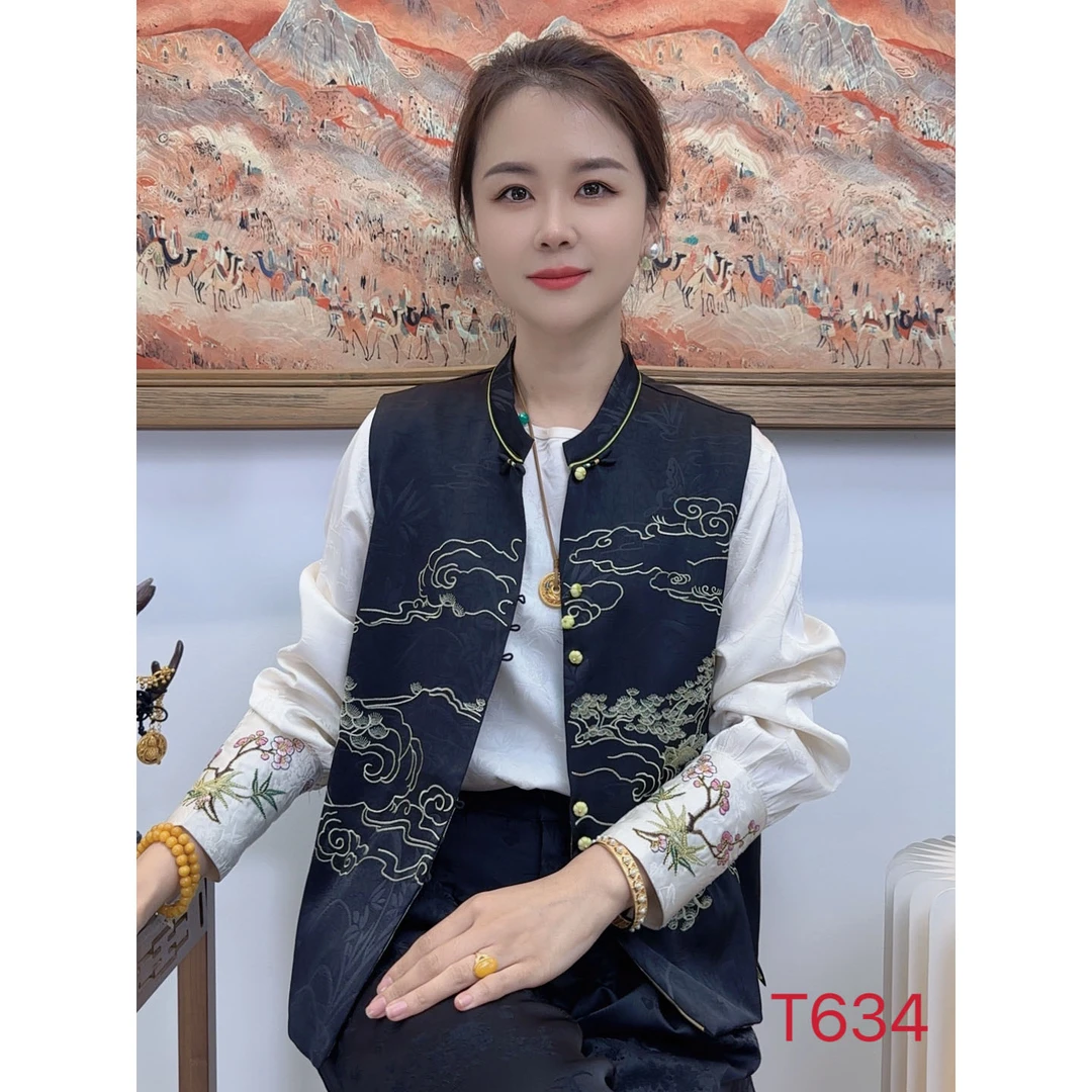 【悠悠】新中式国风刺绣马甲（T634）