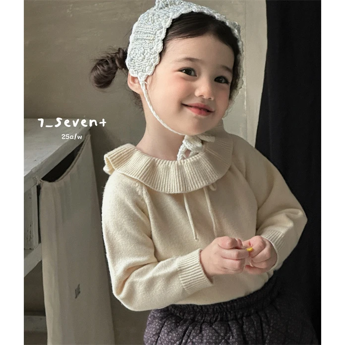 7Seven·25冬~娃娃领毛衣2750（ 童装汉服）杏色