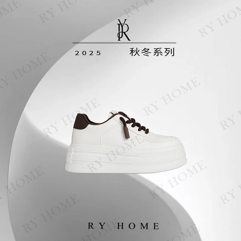 【容雨RYHOME】秋冬加绒厚底休闲小白鞋253X1374