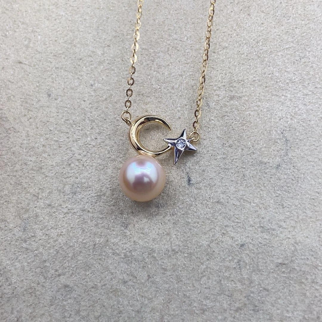 银S925镶嵌海水珍珠颈饰