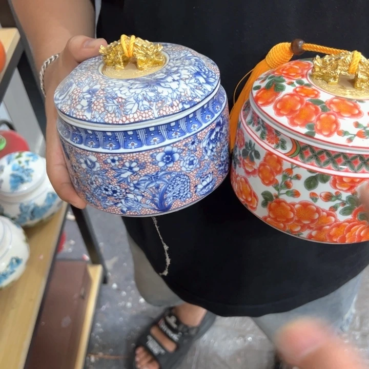 瑕疵福利品陶瓷茶叶罐介意勿拍