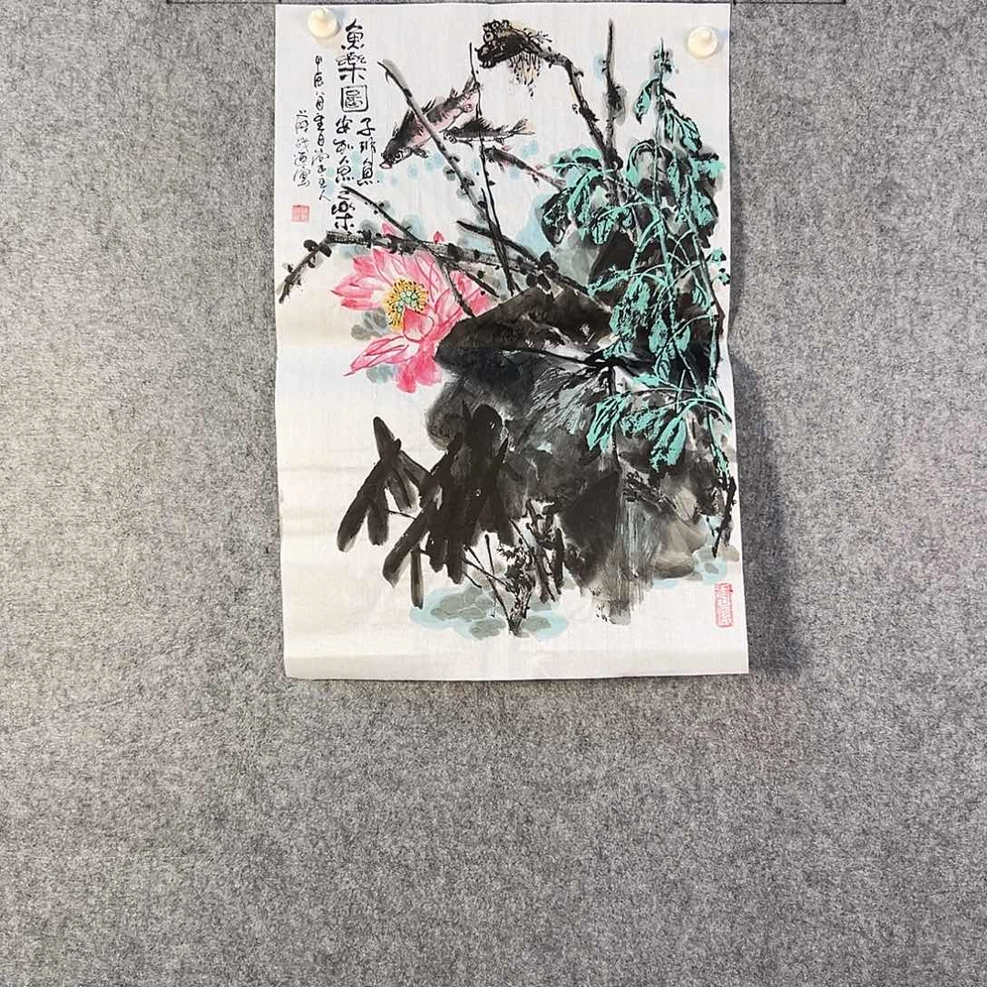 国画345 牡丹之花之叶的颜色与花色