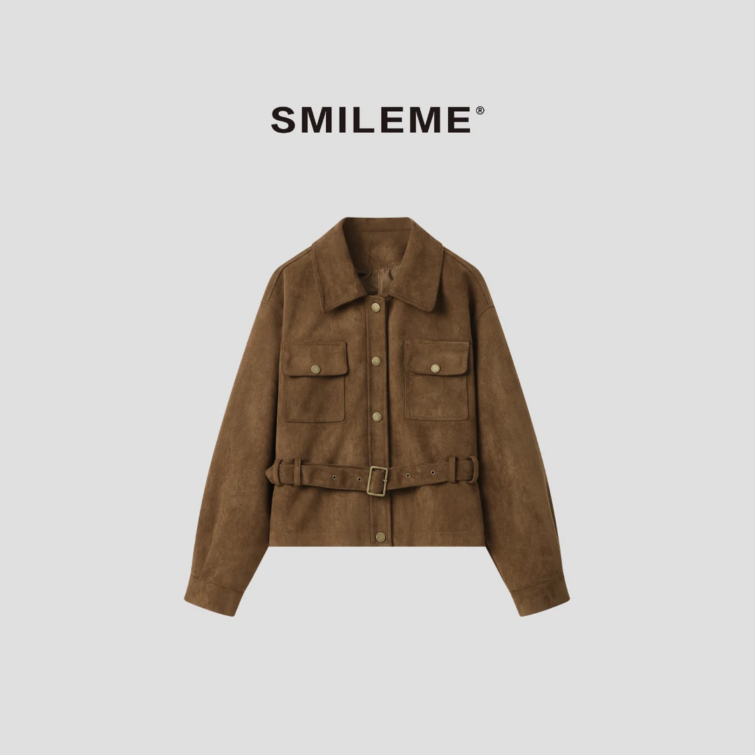 3-SMILEME【通勤日记】气质复古百搭演绎率性气质外套R5357003
