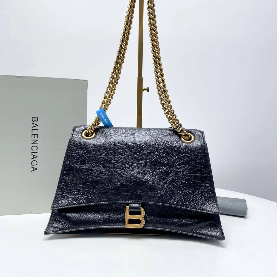99新 Balenciaga/巴黎世家 思斯专属 黑金斜挎包 THYX1502