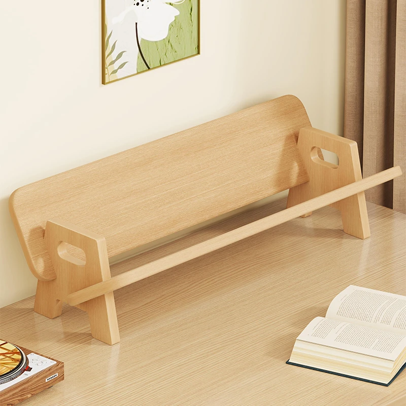 家用实木小书柜学生桌上书本收纳书架桌面整理书立架简易储物架子