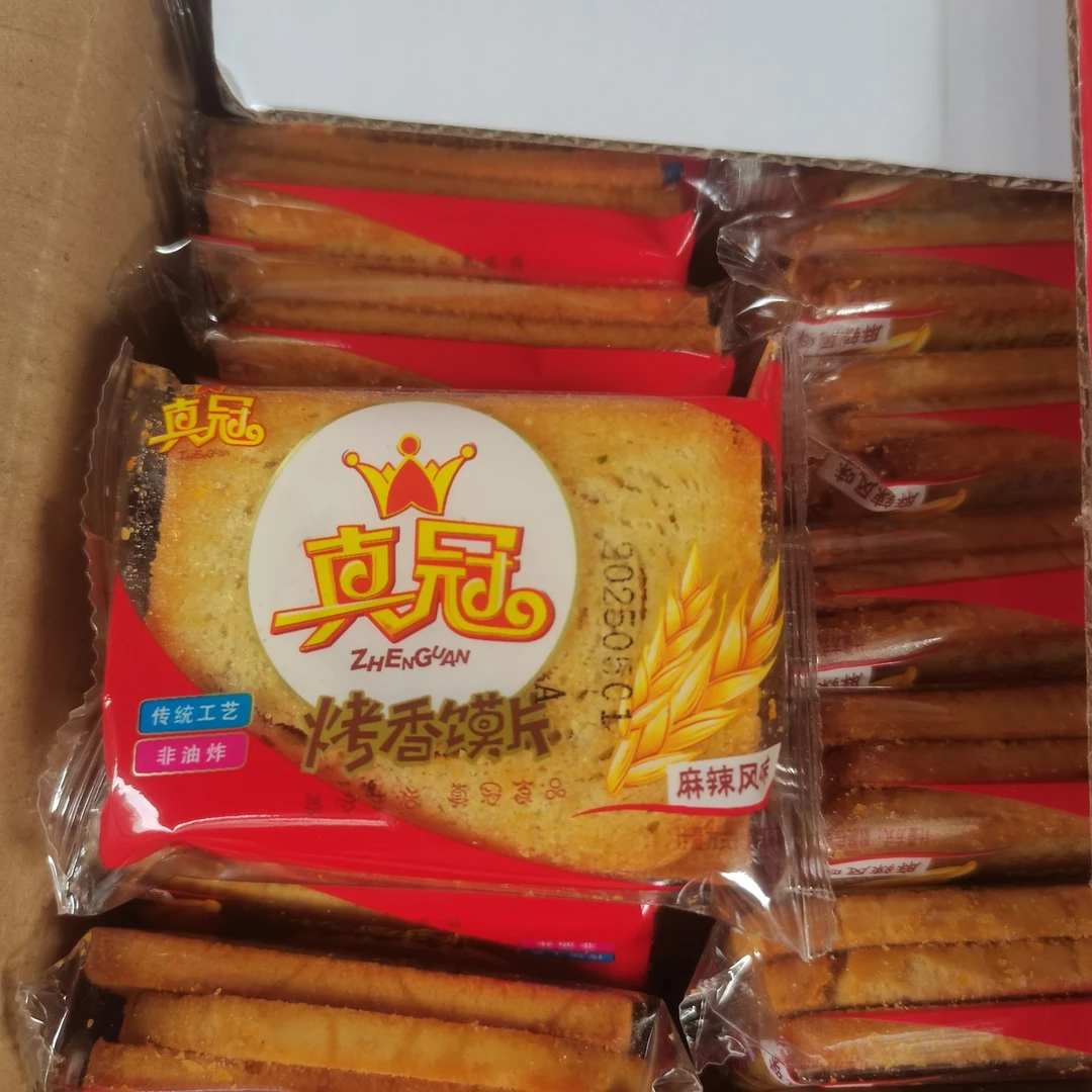 真冠烤香馍片休闲零食香葱牛排味1000g烧烤