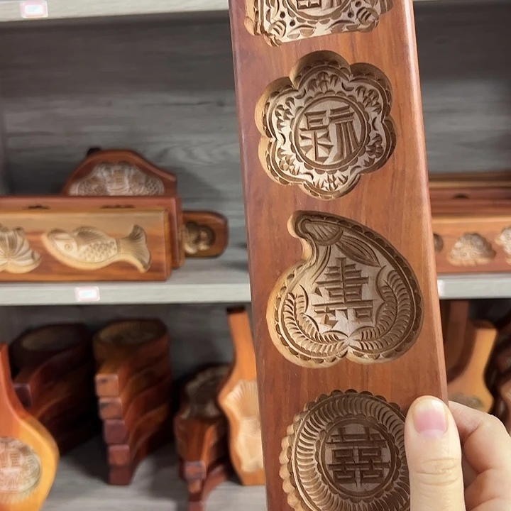 春***5木福禄寿喜红梨木面食模具