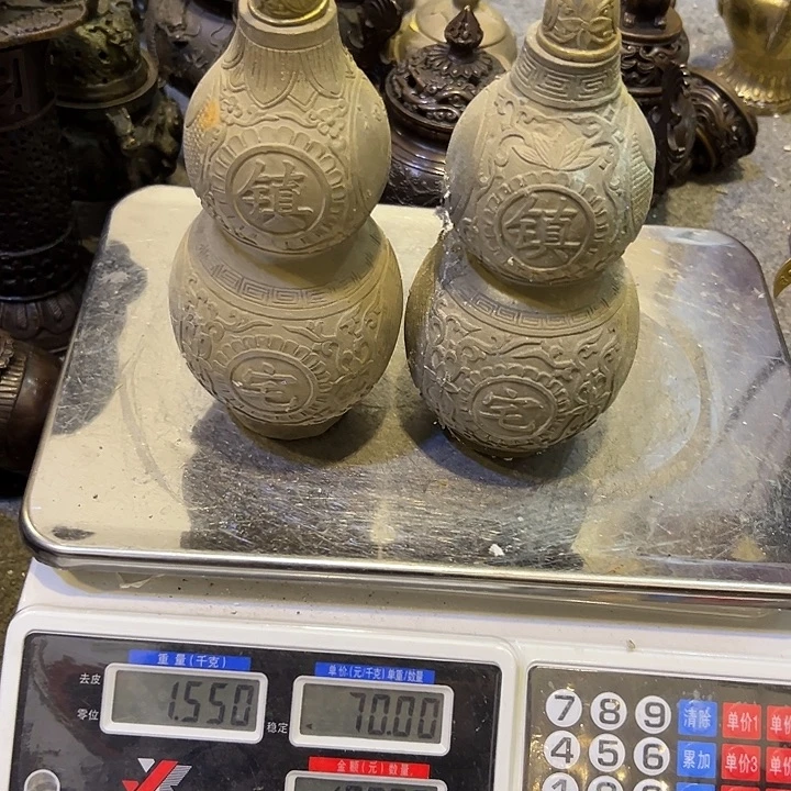 天***师黄铜摆件，文房工艺品摆件