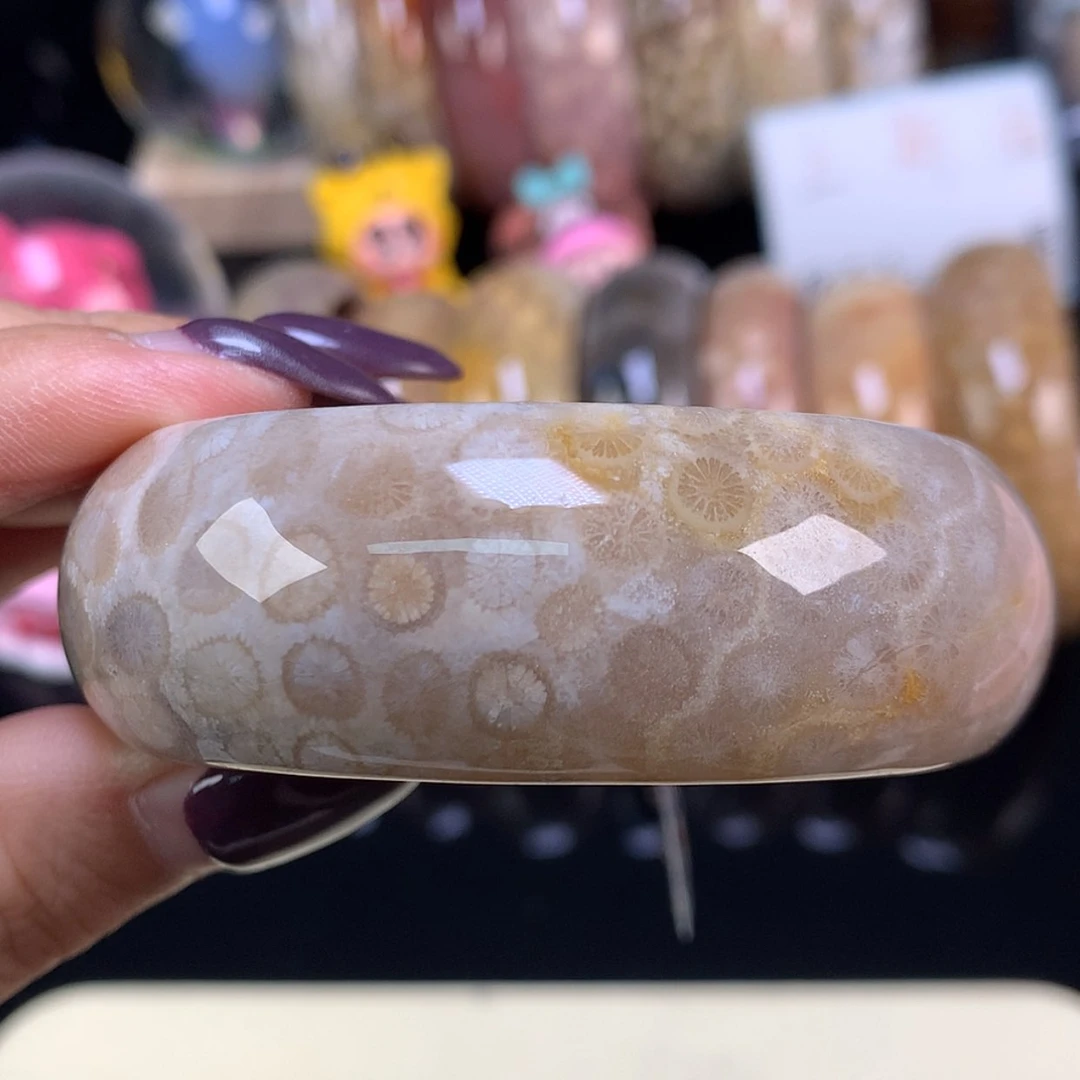 【闪购商品】颈饰未镶嵌硅化珊瑚（珊瑚玉）上新美货手镯52.4（42号）