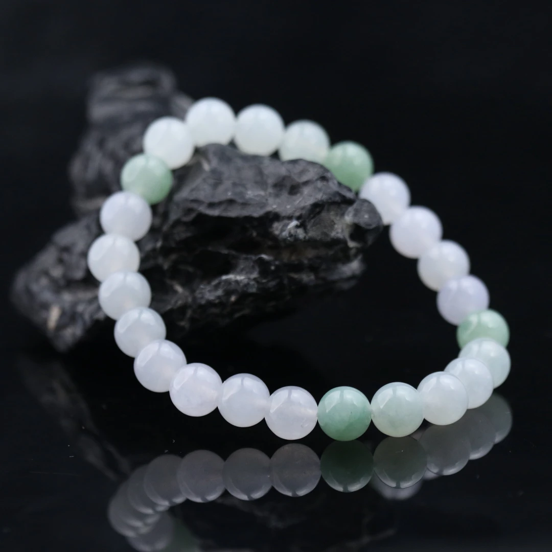 32天然缅甸翡翠A货冰手串/200017/上海嘉禾拍卖