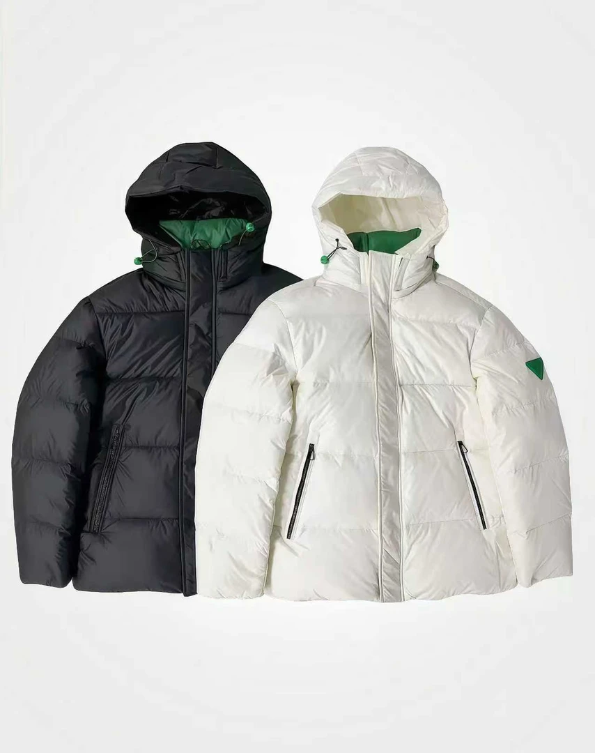 保暖白鸭绒羽绒服亮面免洗冬季新款时尚潮流防寒冬装连帽外套YT