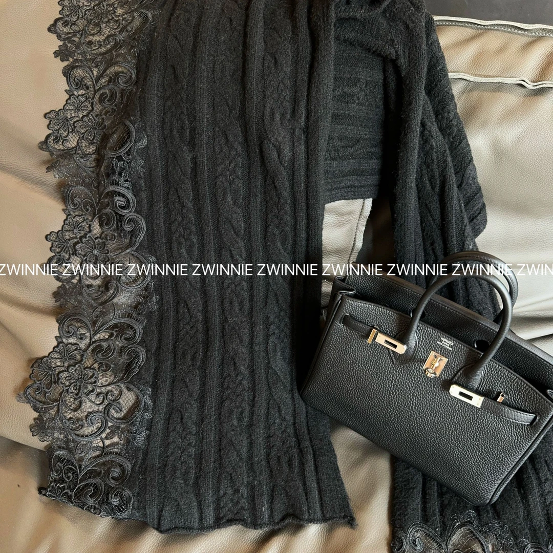 Zwinnie/詹维尼【针织蕾丝披肩】洋气法式百搭披肩开衫 GSY202301