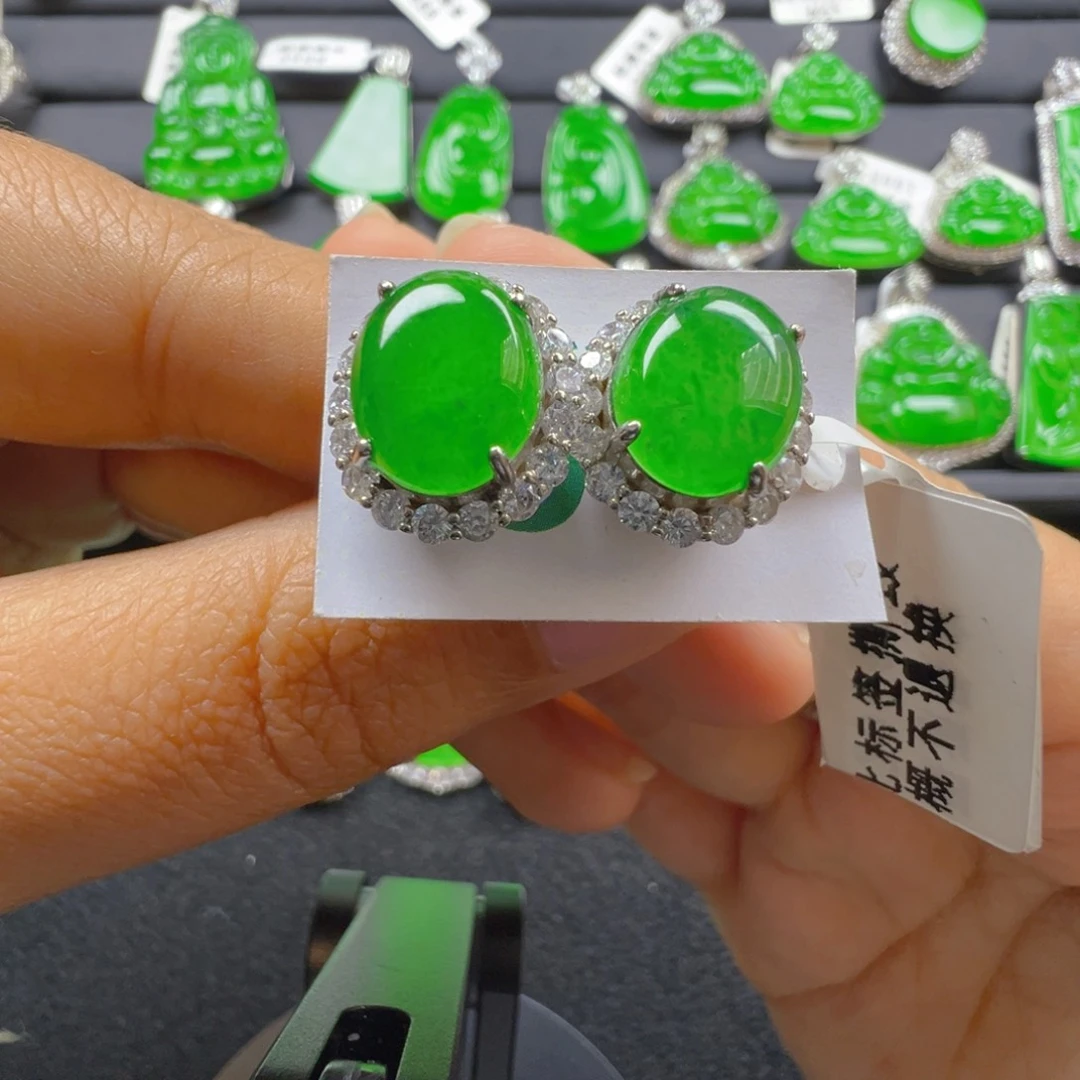 翡翠银S925镶嵌颈饰