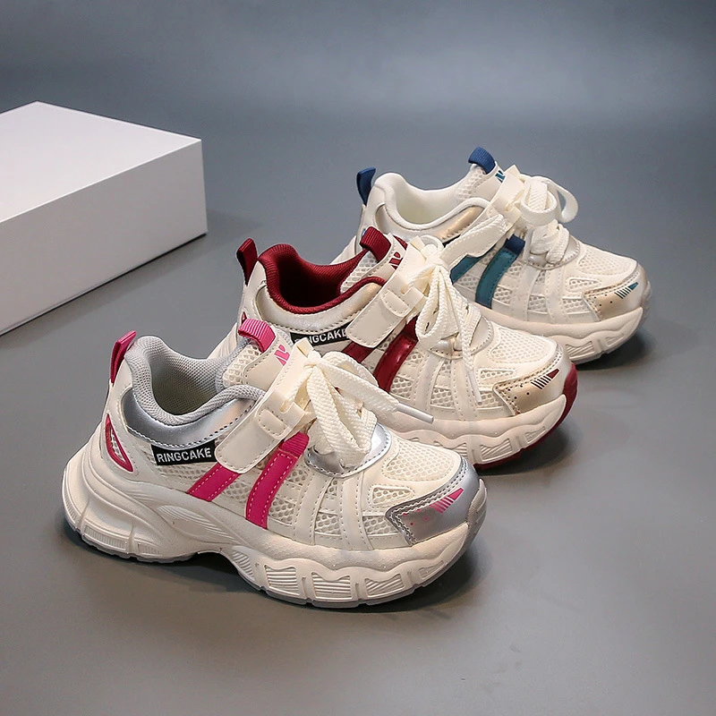 2025春夏新款鞋男童透气单网运动鞋女童时尚老爹鞋中大童跑鞋