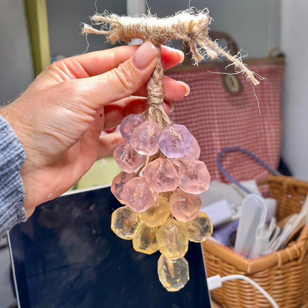 葡萄手工串香皂diy材料仿真水果自制香皂水晶精油皂洗澡肥皂串
