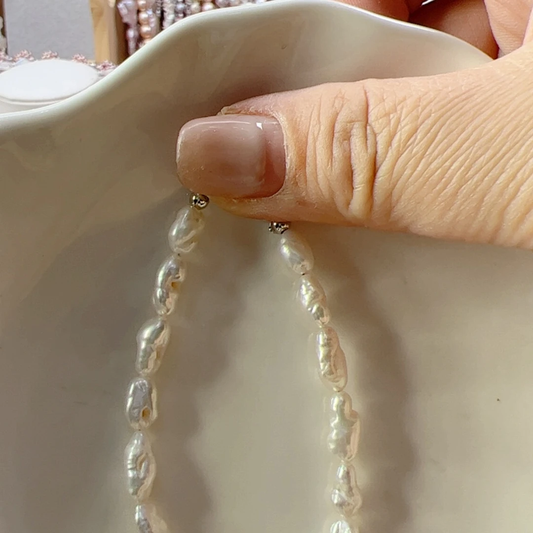 淡水珍珠合金手链