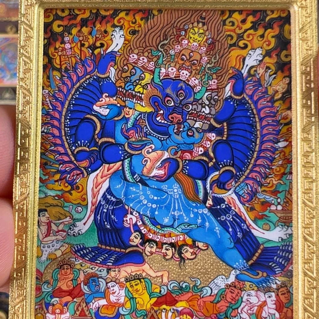 林***鸟吊坠大威德金刚唐卡绘画作品