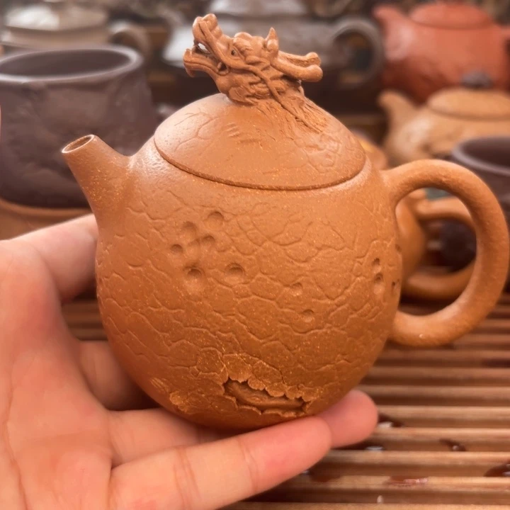 茶壶紫砂龙蛋原矿黄降坡200c