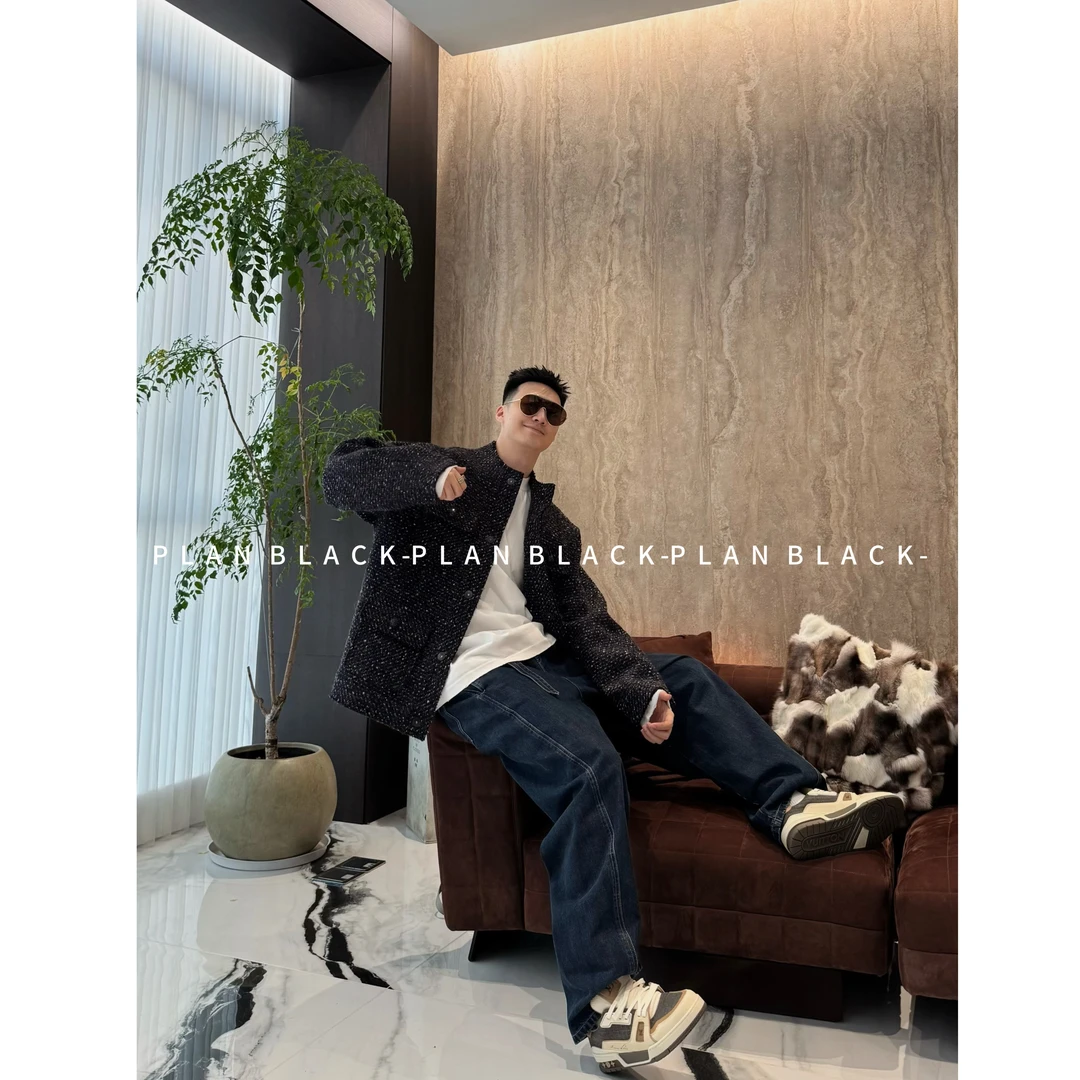 RICH陈发财【奢秋.粗花呢】属于你们的精致！重磅肌理感男夹克8138