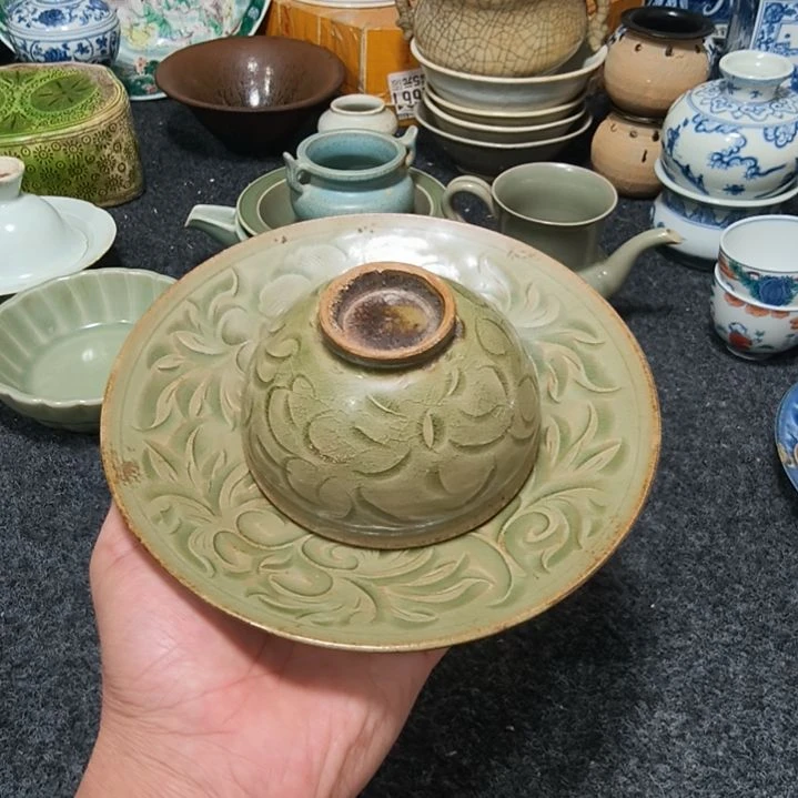 紫砂茶盘心*忍耀州窑小杯子一个全品