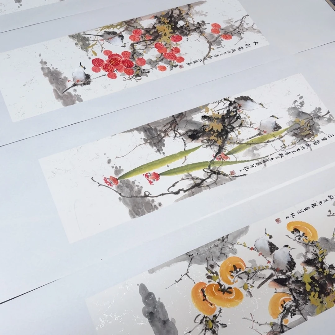 国画国画作品山水花鸟
