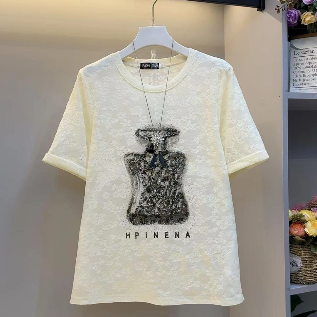 2025年夏季新款遮肉显瘦气质百搭时尚高品质大码时尚女人衫