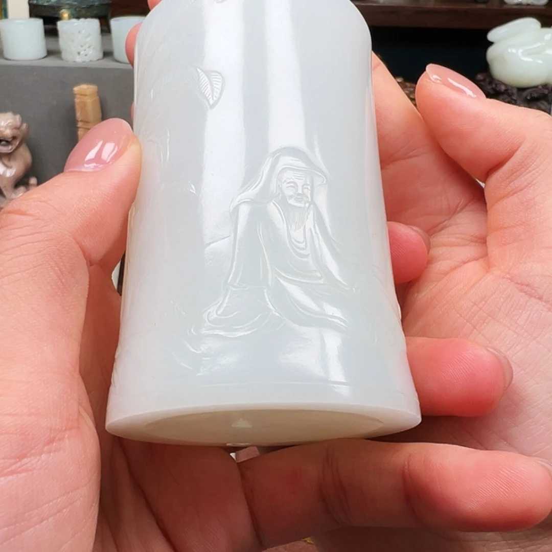 颈饰未镶嵌和田玉白*溪