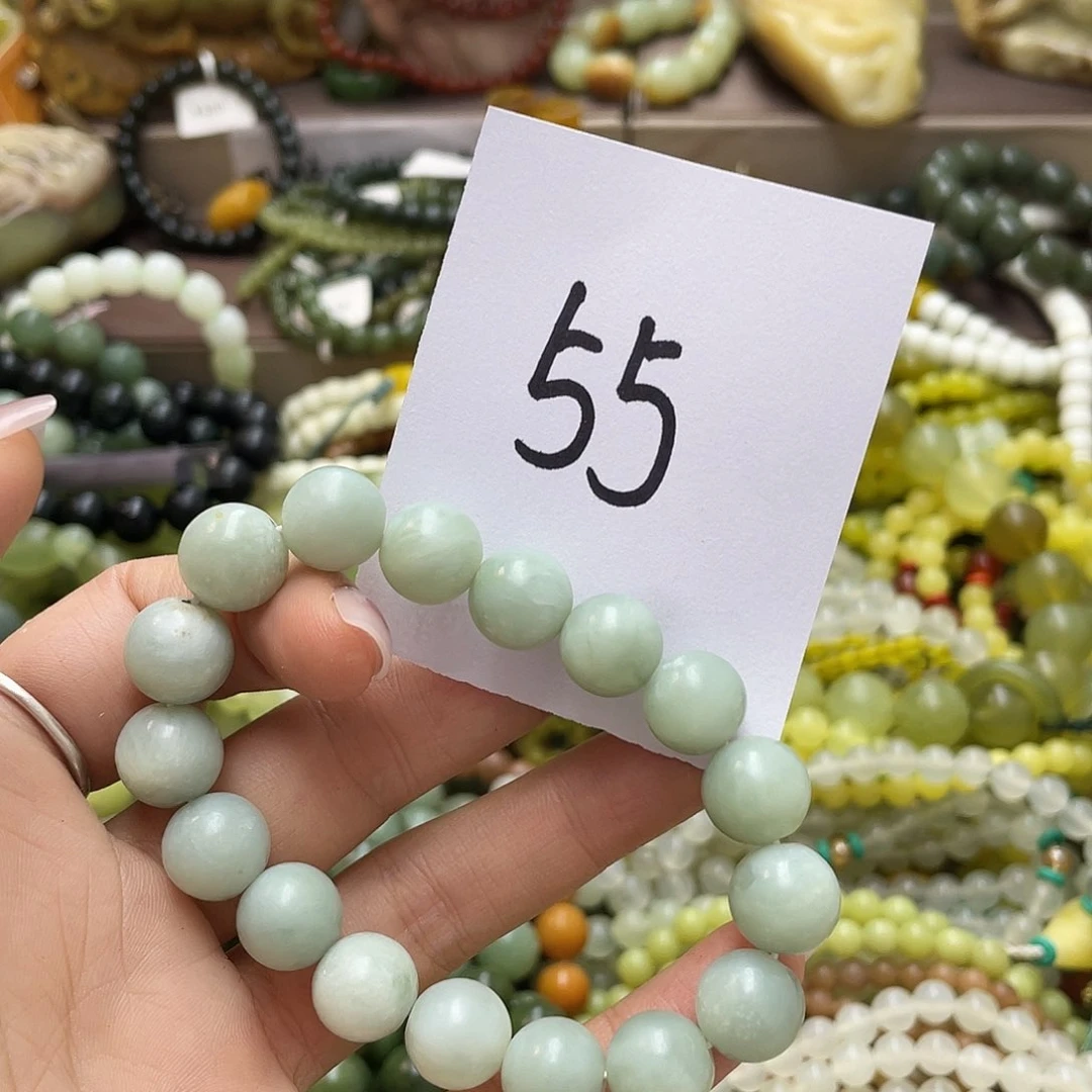 未镶嵌蛇纹石玉手链
