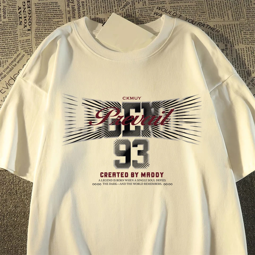 100%重磅纯棉短袖T恤男女同款夏季港风学院风宽松男装半袖休闲ZN1