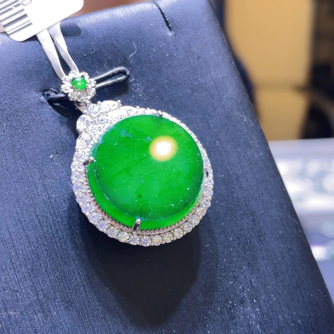 翡翠银S925镶嵌颈饰
