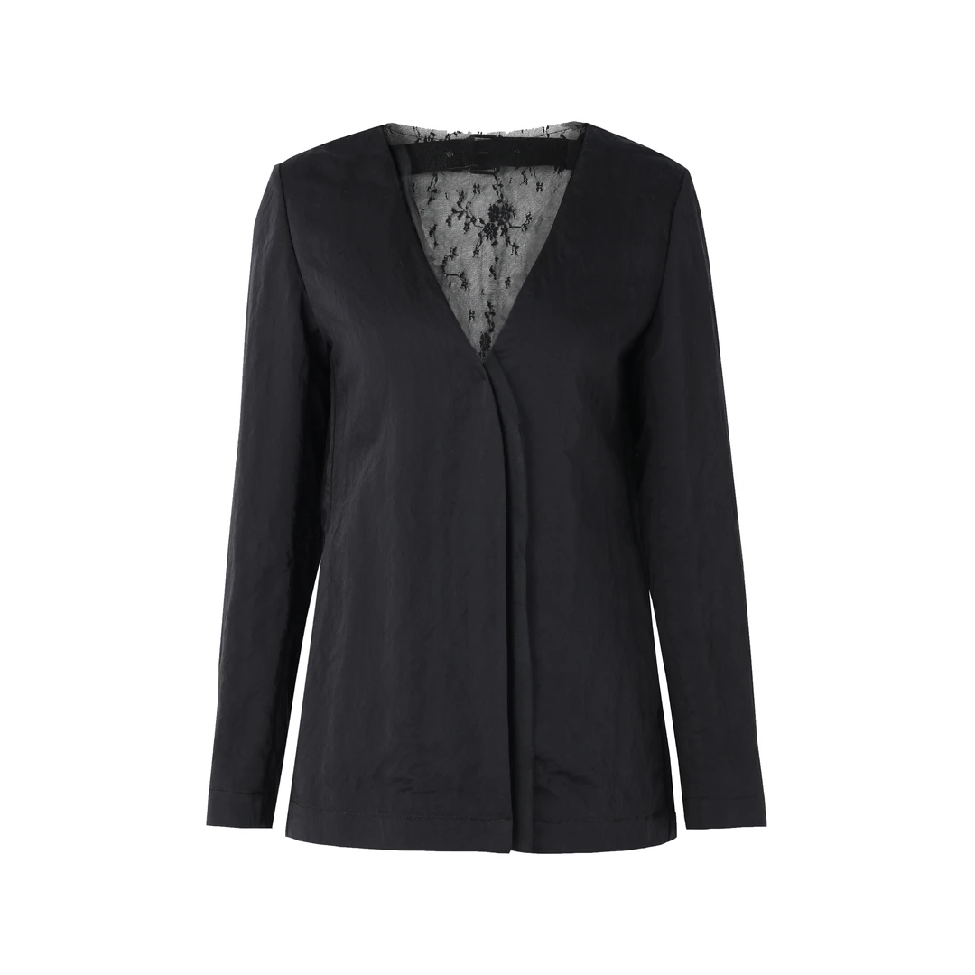 一见如故设计感西装气质长袖轻奢时尚百搭女士黑色BGS4806677