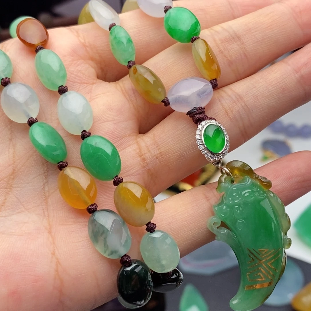 定制翡翠未镶嵌   珠链