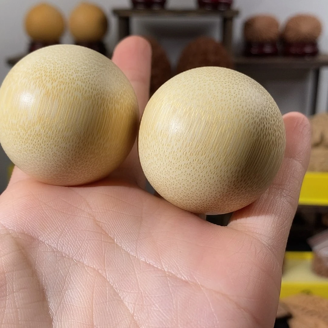 把件文玩核桃用****7实心竹手球40