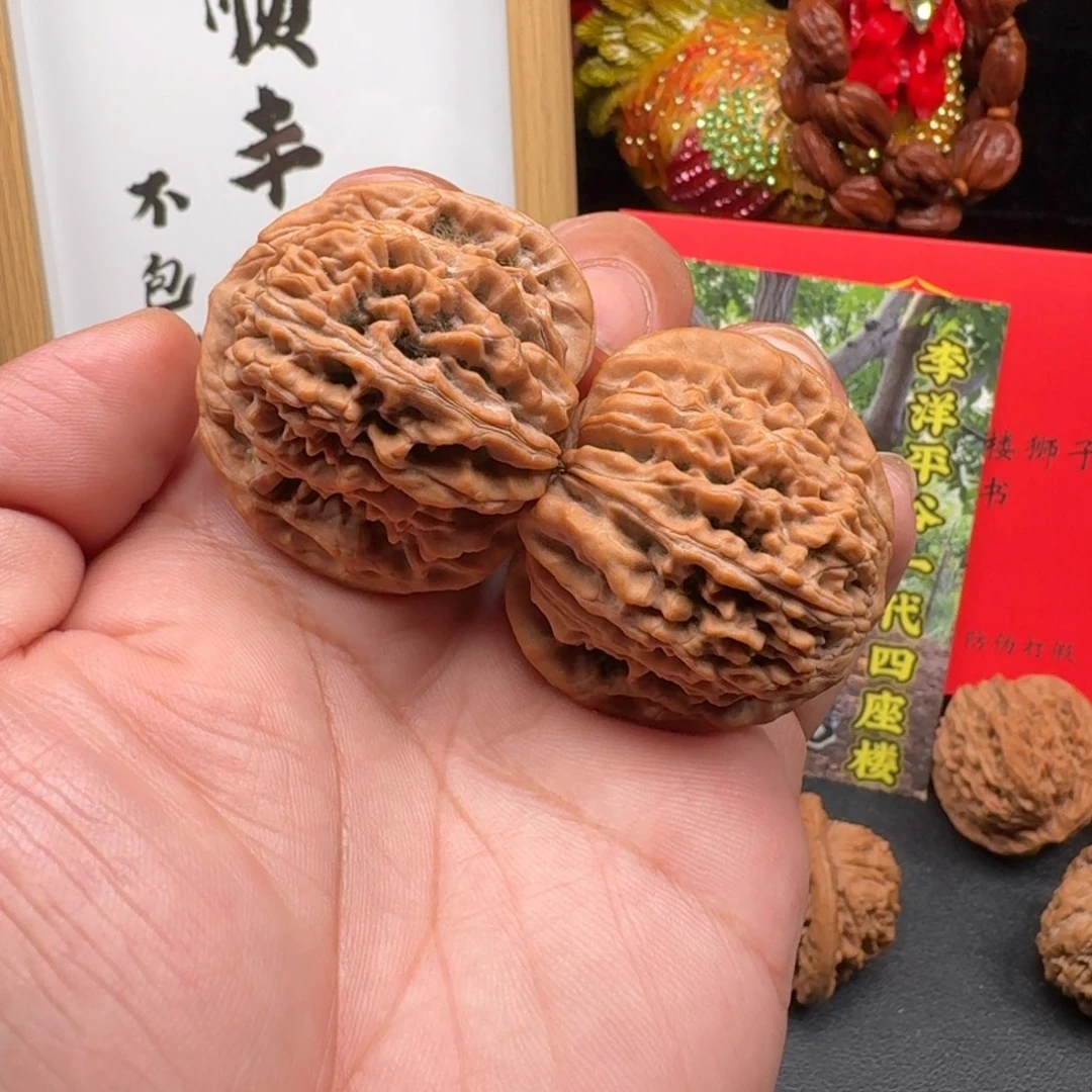 瓦***里把件文玩核桃正宗平谷李洋一代四座楼