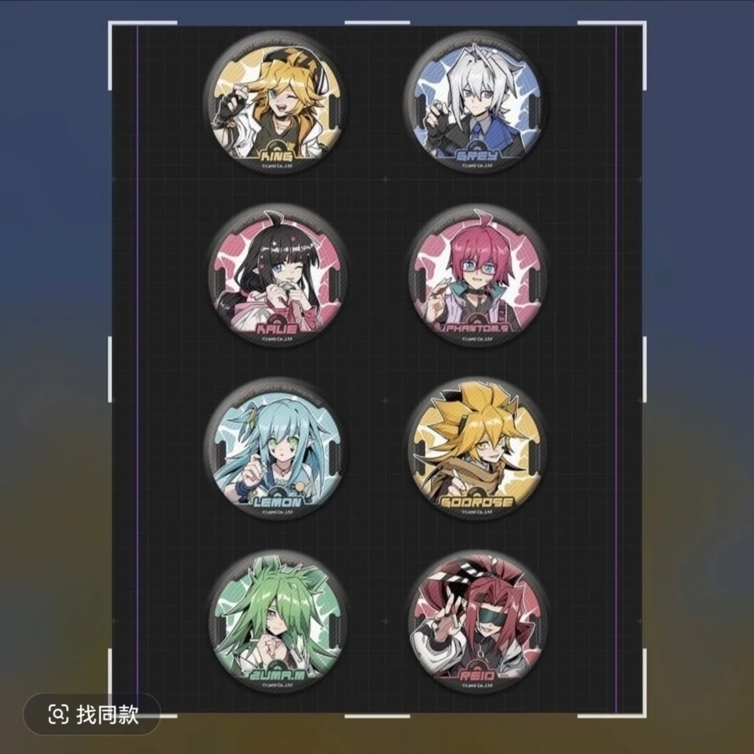 【元力音浪】凹凸世界正版吧唧 拍立得 彩窗条挂件 冰箱贴