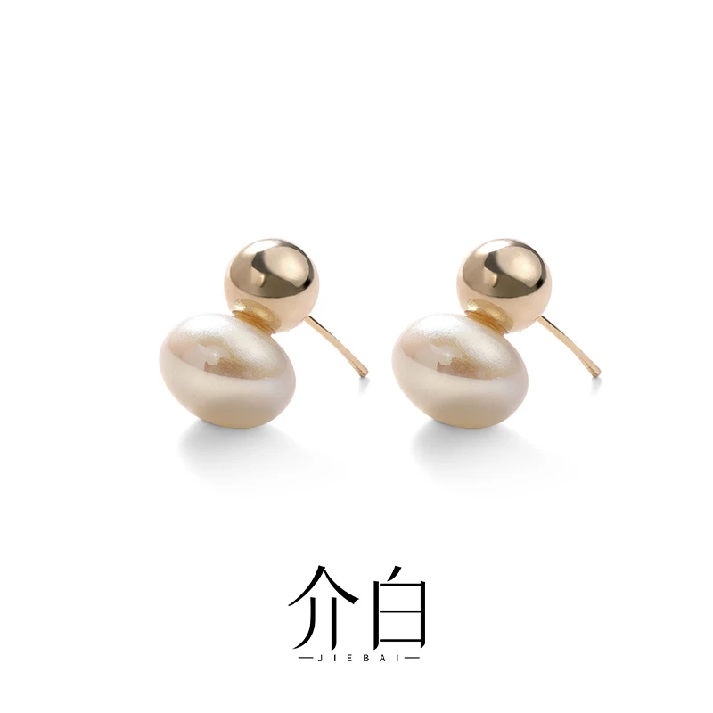 铜合金耳饰 女耳钉原创设计日韩耳饰简约ins轻奢小众法式复古