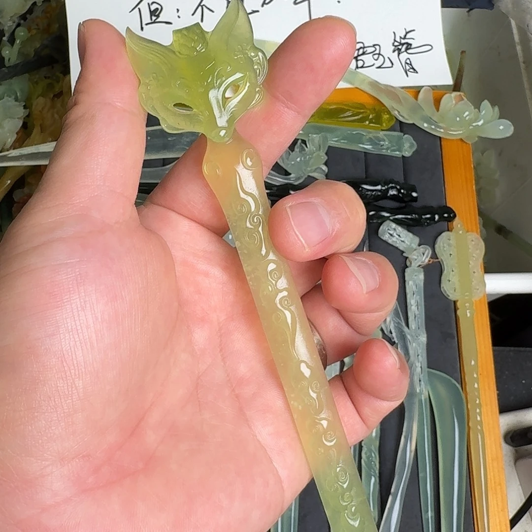 未镶嵌蛇纹石玉发饰