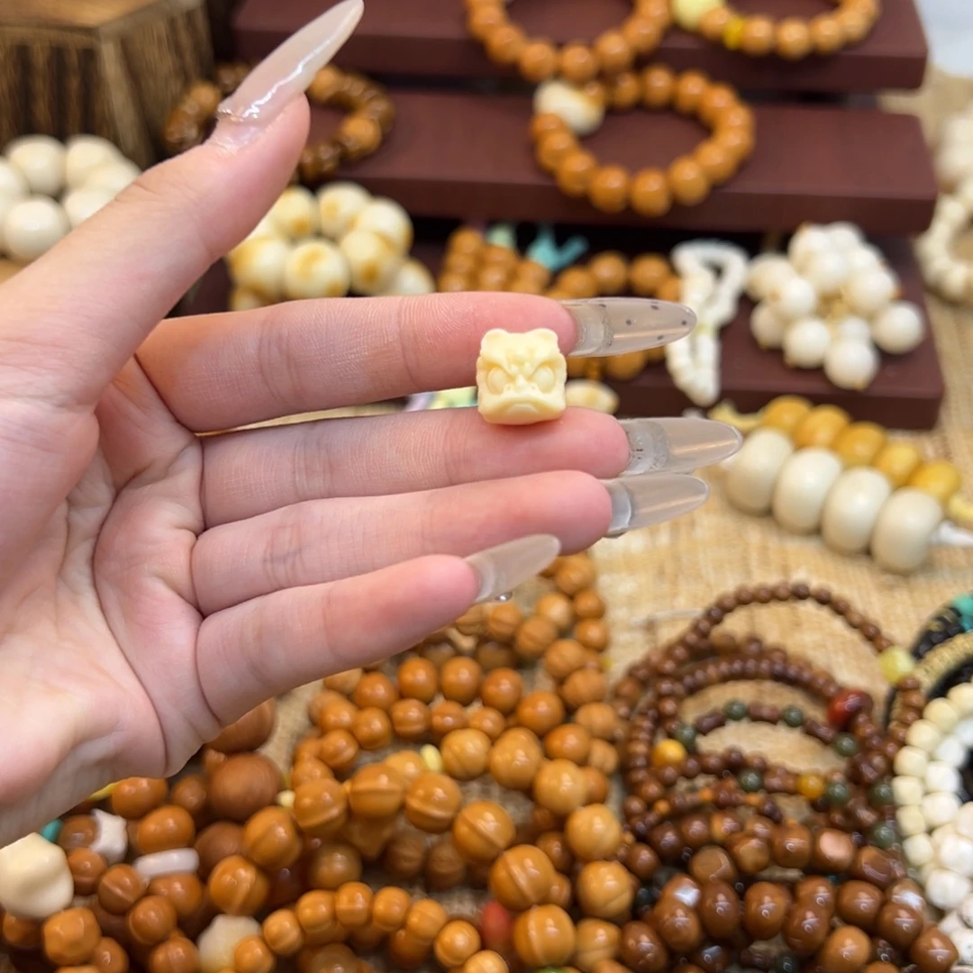 手***柔库克手串象牙果醒狮头一个