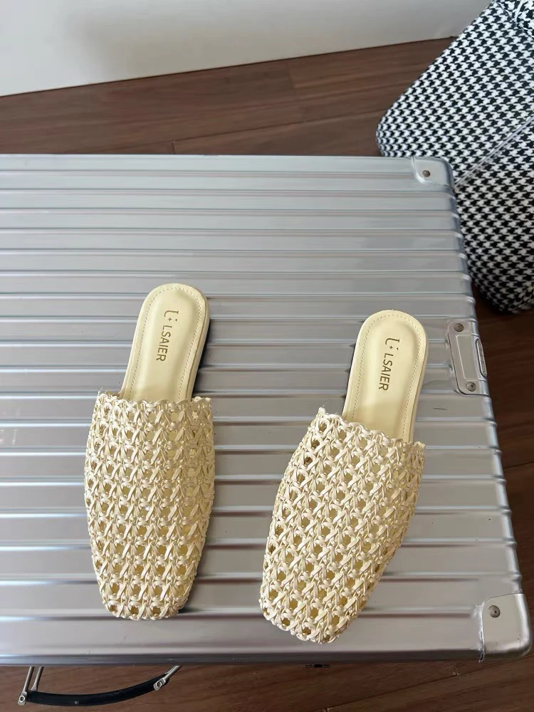 蜜娜贝尔 88-5平底镂空半拖鞋