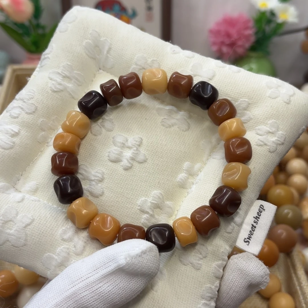 菩提根/象牙果吊坠12几何驼骨657