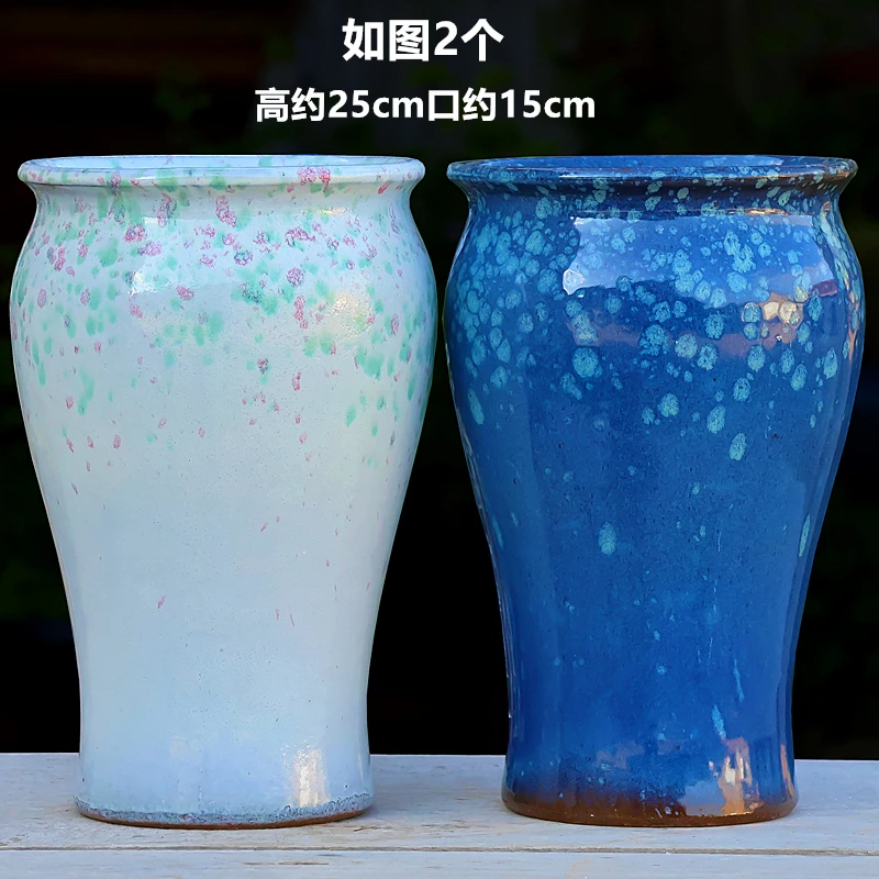 三角梅专用花盆悬崖飘枝陶瓷大号装饰花瓶多肉盆绿植大号2213