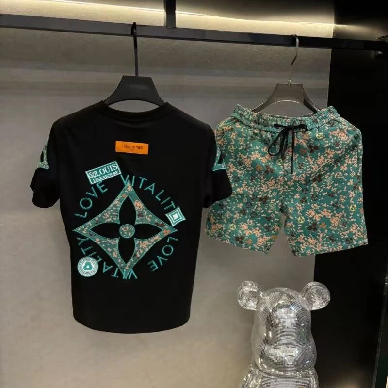 2025夏季新款重磅百搭套装潮流时尚男士轻奢休闲潮流时尚两件套