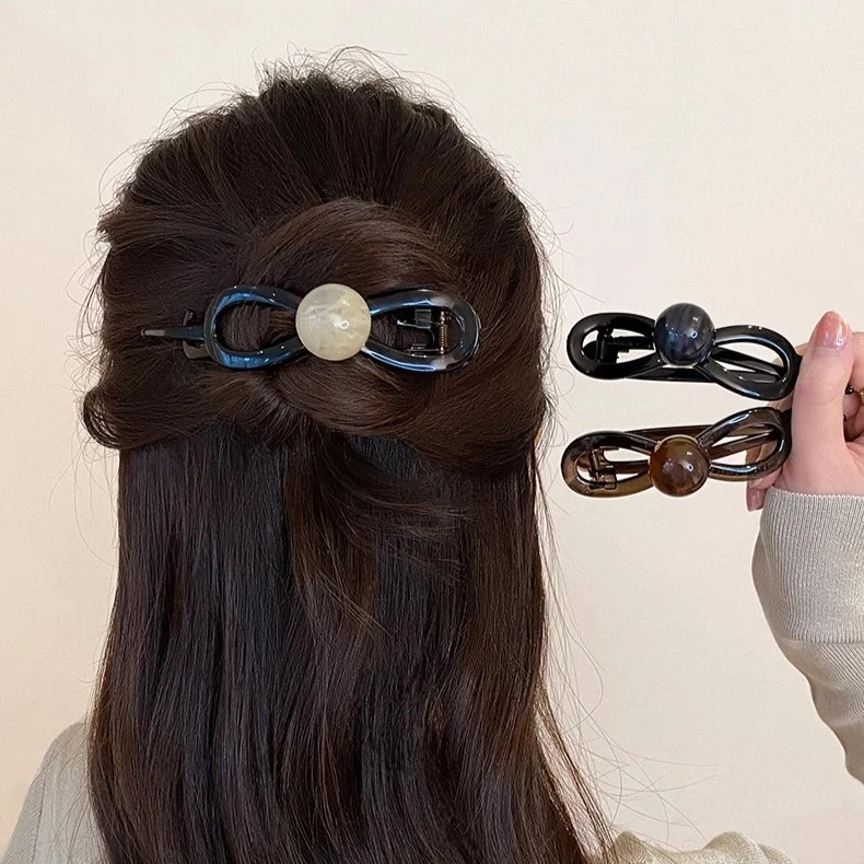 气质结扭扭夹女2025新款高级感一字抓夹时尚小众设计发夹复古