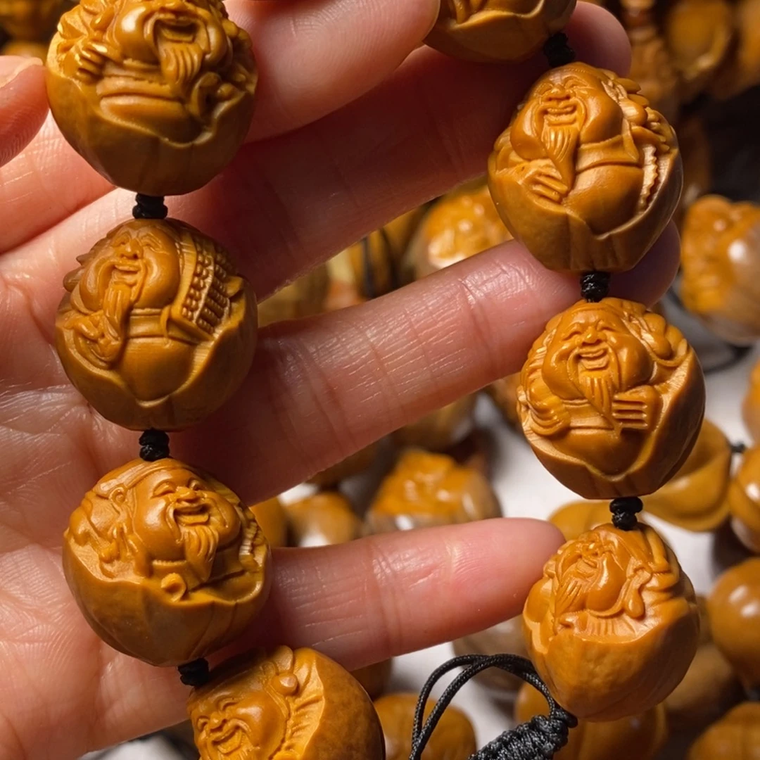 四***夕橄榄核手串/手链包衣财神