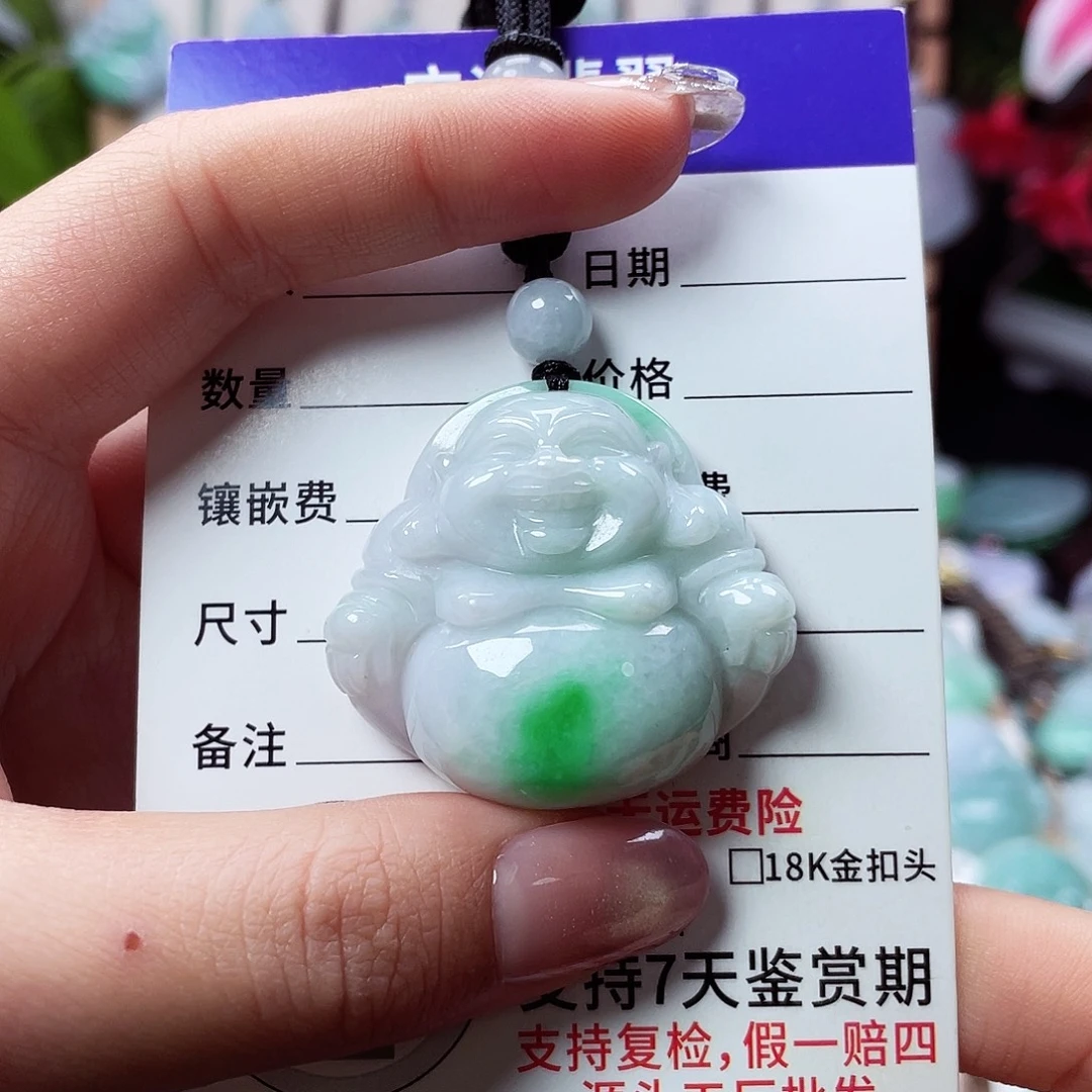 翡翠未镶嵌颈饰佛公29